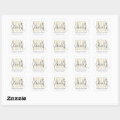 Modern Script Collage Graduation Party Vierkante Sticker (Vel)