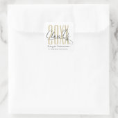 Modern Script Collage Graduation Party Vierkante Sticker (Tas)