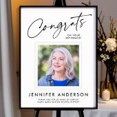Modern Script Congrats Retirement Party Photo Poster
