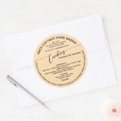 Modern Script Cookies Cottage Law Label (Envelop)