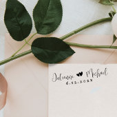 Modern Script Couple Name | Personalized Wedding  Zelfinktende Stempel