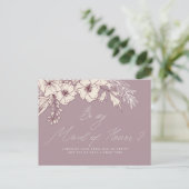Modern Script Creme Floral Maid of Honor Briefkaart (Staand voorkant)