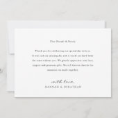 Modern Script Custom 3 foto bruiloft Bedankkaart (Achterkant)