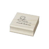 Modern Script Custom Library Boek Eenvoudige vlind Rubberstempel (Stempel)