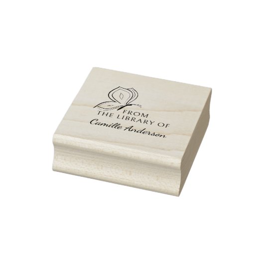 Modern Script Custom Library Boek Eenvoudige vlind Rubberstempel (Stempel)