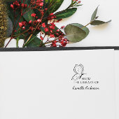 Modern Script Custom Library Boek Eenvoudige vlind Rubberstempel