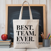 Modern Script Custom Tote Bag for Teachers & Teams