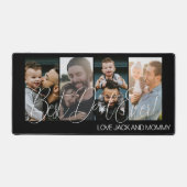 Modern Script Custom Vier Foto Vaders Dag Bureaumat (Voorkant)