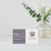 Modern Script Cute Carte de visite | Restez pawsit (Debout devant)