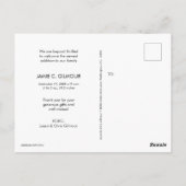 Modern script dank u Baby foto aankondiging Briefkaart (Achterkant)