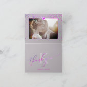 Modern Script Dank u DIY achtergrondkleur Bedankkaart (Binnen)