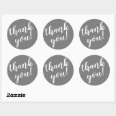 Modern script dank u eenvoudig ronde sticker (Vel)