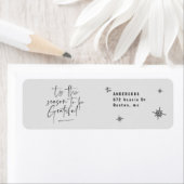 modern script dankbaar vakantie etiket (Insitu)