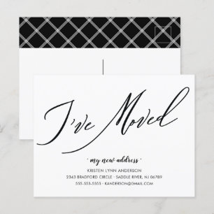 Modern script dat ik heb verplaatst briefkaart