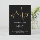 Modern script dat we doen met Black Gold Kaart (Staand voorkant)