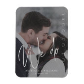 Modern script dat we doen | Romantische foto Save  Magneet (Verticaal)