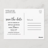 Modern script | De datumfoto opslaan Briefkaart (Achterkant)