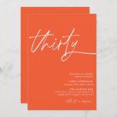 Modern Script Dertigste Verjaardagsfeestje Kaart (Voorkant / Achterkant)