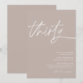 Modern Script Dertigste Verjaardagsfeestuitnodigin Kaart (Voorkant / Achterkant)