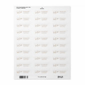 Modern script doop doopfeest retouradres etiket (Full Sheet)