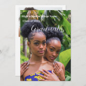 Modern script Dubbele Afstudeerfeest klas 23 Kaart (Voorkant / Achterkant)