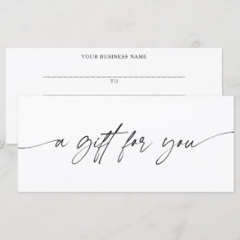 Modern Script Een Cadeau Voor Jou Certificaat