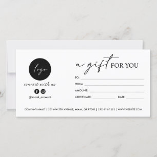 Modern Script Een cadeau voor u LOGO SOCIAL ICON