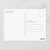 Modern script één foto afstuderen dank u briefkaart (Achterkant)