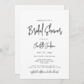 Modern script, eenvoudig Vrijgezellenfeest Kaart (Voorkant / Achterkant)