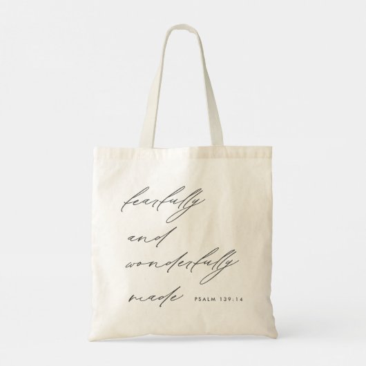 Modern script, eerlijk en netjes gemaakt tote bag (Achterkant)