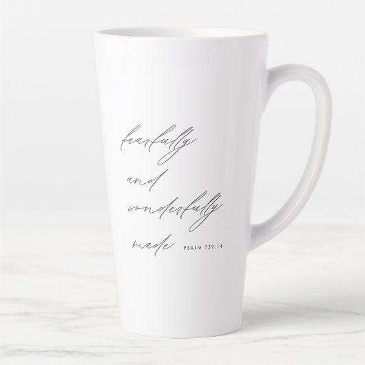 Modern script, eerlijk en nette koffie latte mok (Rechts)