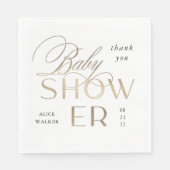modern script elegant baby shower servet (Voorkant)