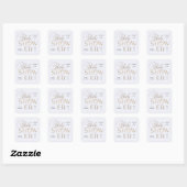 modern script elegant baby shower vierkante sticker (Vel)