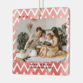 Modern Script Elegant Engagement Photo Keepsake Keramisch Ornament (Links)