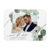 Modern script elegant foto eucalyptus inv magneet (Horizontaal)