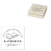 Modern script elegant uit het bibliotheekboek 	rubberstempel (Gestempeld)