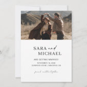 Modern Script Elegant Wedding Photo Save The Date (Dos)