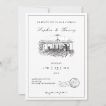 Modern Script Elegante QR Code Wedding