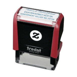 Modern script elegante retouradres zelfinktende stempel