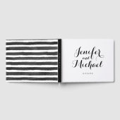 Modern script en strepen gastenboek (Volledig)