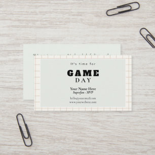 Modern Script	Esthetische Visitekaart   spel dag Visitekaartje