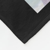 Modern Script FAMILIE 19 Photo Collage Zwart Fleece Deken (Hoek)