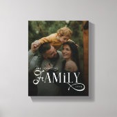 Modern Script Family Custom Photo Name  Canvas Afdruk (Voorkant)