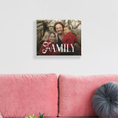 Modern Script Family Custom Photo Name  Canvas Afdruk (Insitu (Woonkamer))