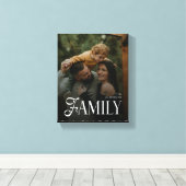 Modern Script Family Custom Photo Name  Canvas Afdruk (Insitu (Houten vloer))