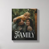 Modern Script Family Custom Photo Name  Canvas Afdruk (Voorkant)