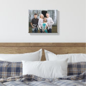 Modern Script Family Custom Photo Name  Canvas Afdruk (Insitu (Slaapkamer))