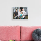 Modern Script Family Custom Photo Name  Canvas Afdruk (Insitu (Woonkamer))