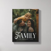 Modern Script Family Custom Photo Name  Canvas Afdruk (Voorkant)