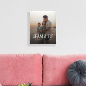 Modern Script Family Custom Photo Name  Canvas Afdruk (Insitu (Woonkamer))